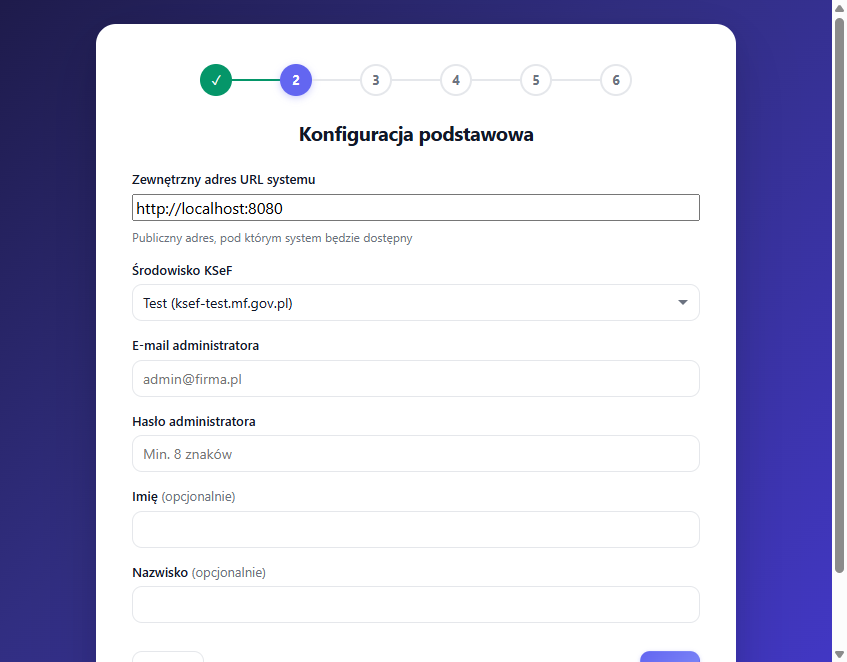 Step 2 - basic configuration