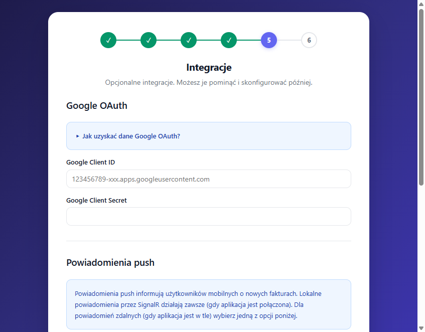 Step 5 - integrations